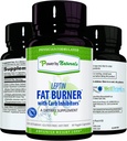 Power by Naturals: Leptin Fat Burner Carb Blocker - 60 gluteenivabad kapslid, Leptin kaalulangus dieedi tabletid, tõhus rasvapõletaja, isu vähendav