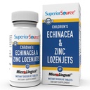 Superior Allikas Laste Echinacea & Zinc Lozenjets - Taimne immuunsuse tugi lastele - Mitte-GMO & Gluteenivaba - piparmünt - 60 MicroLingual Lahustatav tablett