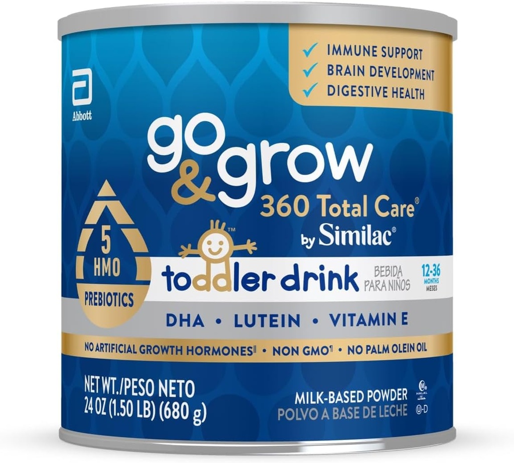 Go & Grow 360 Kogu hooldus Similac väikelapse toitumisjook, on 5 HMO, pulber, 24-oz Can