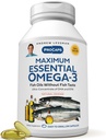 ANDREW LESSMAN Maximum Essential Omega-3 Orange - 360 Softgels - Ultra-Pure, High Potency Omega-3 Oils. Kõrge DHA, ei mingit kõhuhäda, ei mingeid saasteaineid, ei elavhõbedat. Väikesed kergesti neelatavad pehmed sohvad