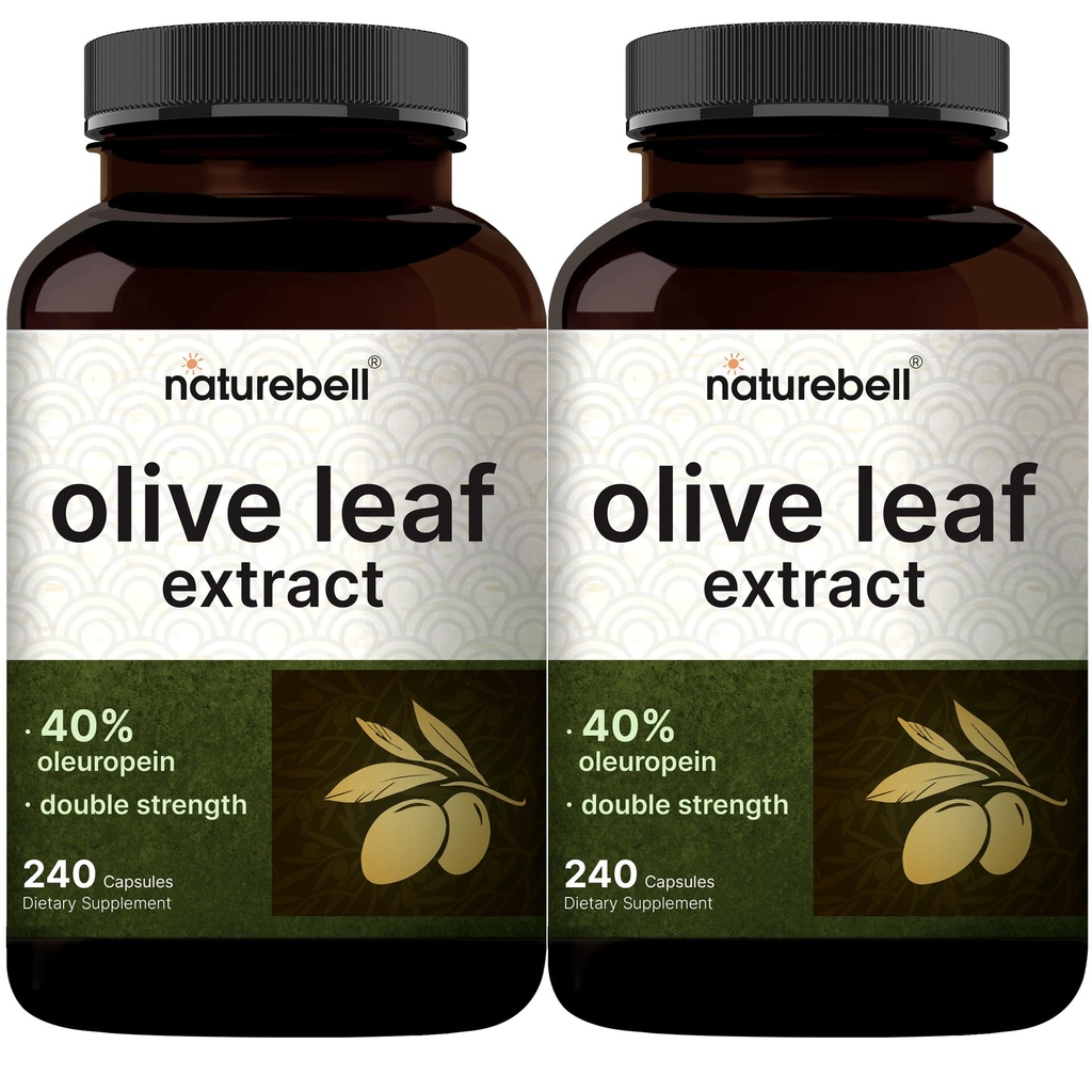 2 Pack Oliivilehe ekstrakt 30000mg , 480 Kokku Kapslid | 40% Aktiivne Oleuropeiin , 50: 1 Taimne ekvivalent – Rikas polüfenooli ja Flavonoidi Antioksüdandid Immune & Heart Health – Non-GMO