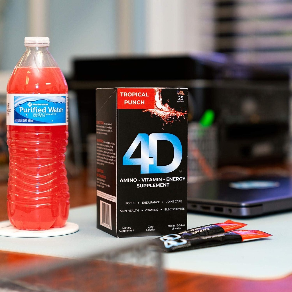 4D puhas energia Amino-vitamiin-energia-lisa 25 ühikut 1 pakendis, 25Count ()