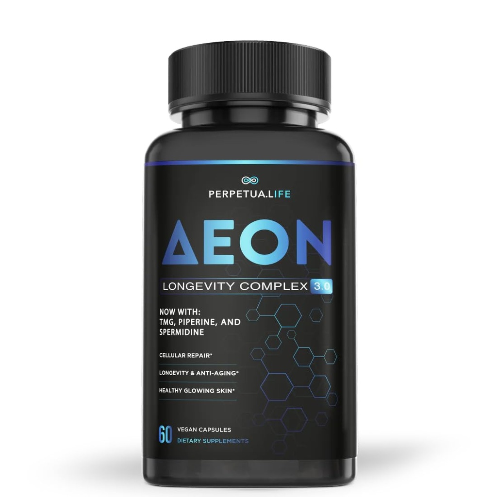 AEON Liposomal NAD+ Pikaealisuse kompleks: NAD+, NR, Resveratrol, Quercetin, Fisetin, L Theanine, TMG, EGCG, Spermidiin, Astragalus, vananemisvastane täiendus, Vegan, 60 kapslit