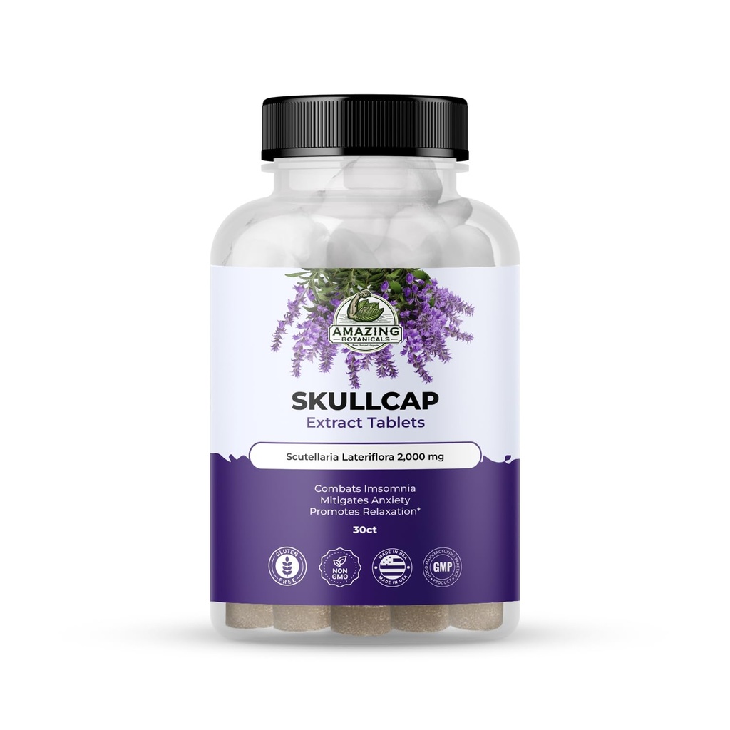 Amazing Botanicals Koljukapsel 10X Ekstraktsiooni tabletid 2000 mg - kõrge potentsi Taimne täiendus lõõgastumiseks ja heaolu - 30 tabletti