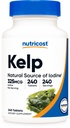 Nutrikost Kelp tabletid, 325 mg joodi, 240 tabletti - mitte-GMO, gluteenivaba