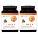 Youtheory Turmeric Extra Tugevus - 1000 mg - Toetab Lihaseid ja liigeste tervist * - Sisaldab Bioenhancers, Curcuminoids & Herbal Extracts - USP Verified - 180 Taimekapslit, 2 Pack (180-päevane tarne)