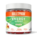 Bulletproof Sugar-Free Tropical Energy Gummies, 60 Count, täiendus igapäevasele ja jätkusuutlikule energiale 100mg CoQ10, B12 päevane väärtus, 100mg Aju oktaanõli