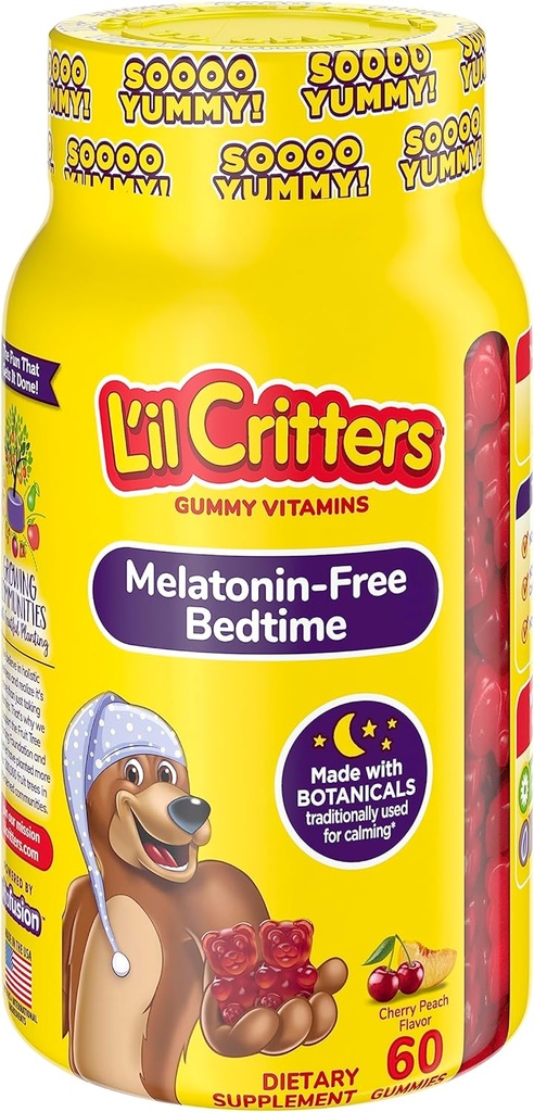 L'il Critters Melatoniinivaba une ajal toidulisand lastele, 60 Gummies