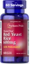 Puritans Pride Doctors Trust® Red Pärm Riis 60mg koos Policosanol, toidulisand, 60 kiirvabastuskapslid