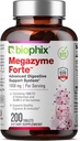 Biophix Megazyme Forte 200 tabletid - looduslikud taime proteolüütilised ensüümid Nattozimes Serrazimes toetab seedetrakti immuunsüsteemi Tervis