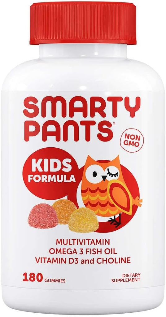 Generic Smarty Pant Kids Täielik multivitamiin, 180 Gummies Bundle, Multivitamiin Plus Omega 3, D3-vitamiin ja B12-vitamiin, 45 päeva pakkumine