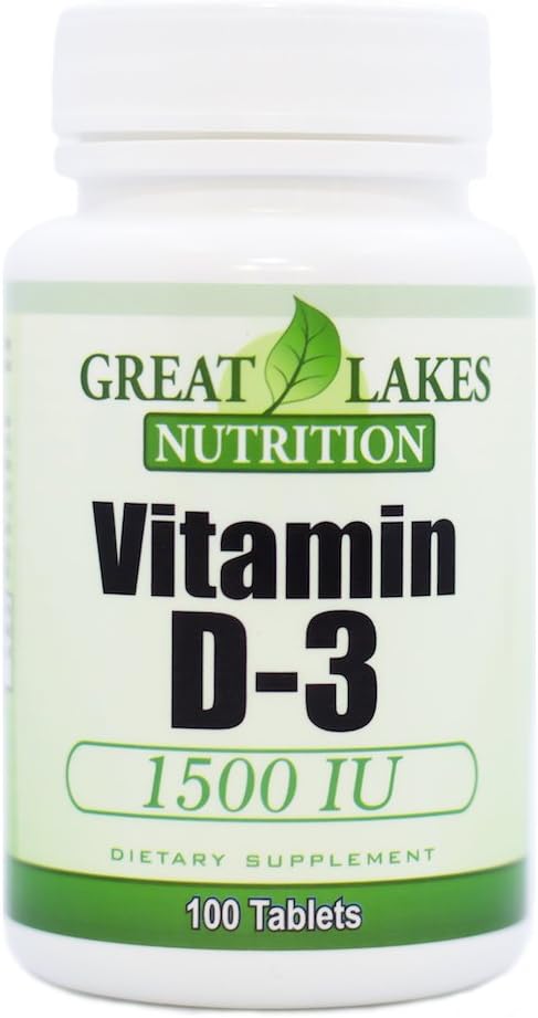 Vitamiin D-3 kõrge potentsiga 1500 RÜ (3 pakendit) | Reguleerib immuunsüsteemi funktsiooni, toetab tervislikke luid | (3) 100 arvu GL toitumise järgi