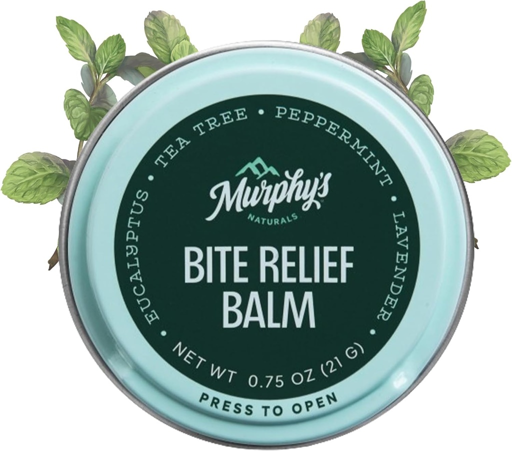 Murphy Naturals Putukate Bite Relief Balm, Travel-Friendly, Soothes Bug Bites koos taimepõhise õliga, kiire toimega, lihtne rakendus, 0,75oz