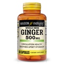 MASON NATURAL Terve ürdi ingver 500 mg, 2 kuu pakkumine, looduslik taimsete täiendada, 60 kapslit