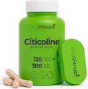 LongLifeNutri Citicoline (CDP-Choline) 300 mg, 120 taimset kapslit, 4-kuuline tarne, GMP sertifitseeritud, valmistatud USA-s