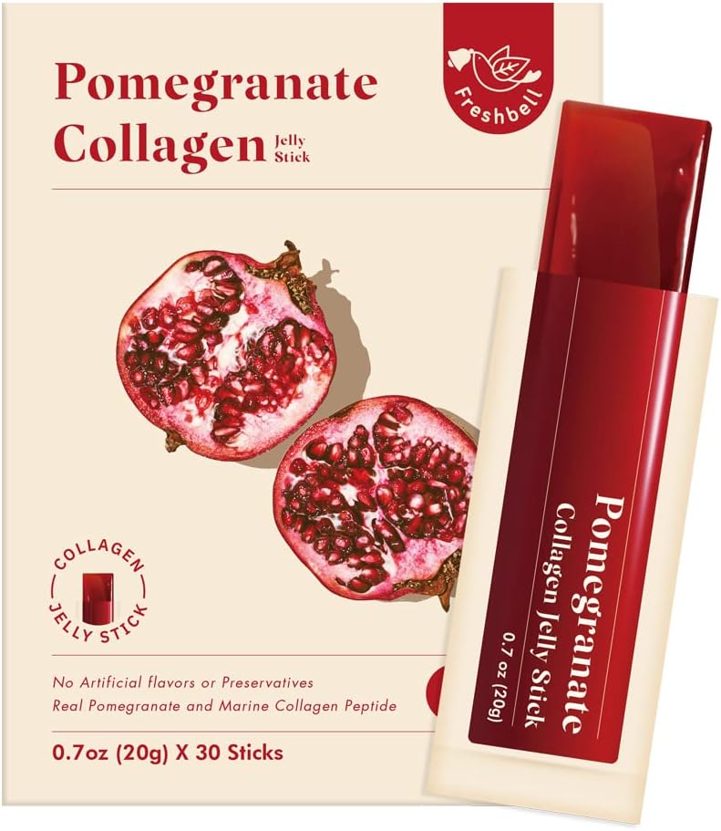 Granaatõuna kollageeni Jelly Stick (20g x 30 Sticks) Mere kollageen Peptide 100% Real Hispaania Granaatõuna - Ei Kunstlikud Maitsed - Ei Säilitusaineid - Ei Lisatud Suhkrut - Lihtne absorbeerida