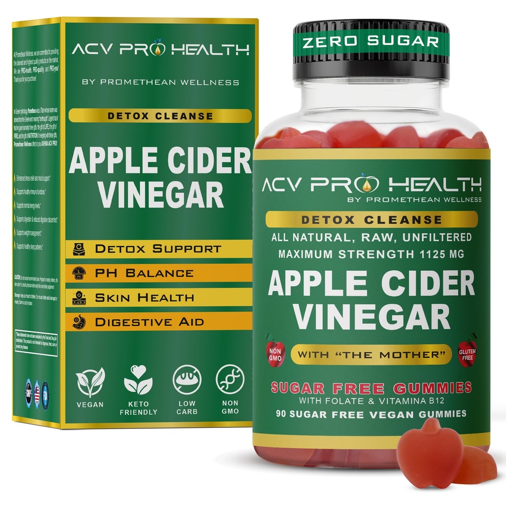 ACV suhkruga ei tee mõtet! Õunasiidri äädikakummid Suhkruvaba Madal carb Advanced Keto Acv Gummies Keto Gummy Detox Cleanse (90 Count)