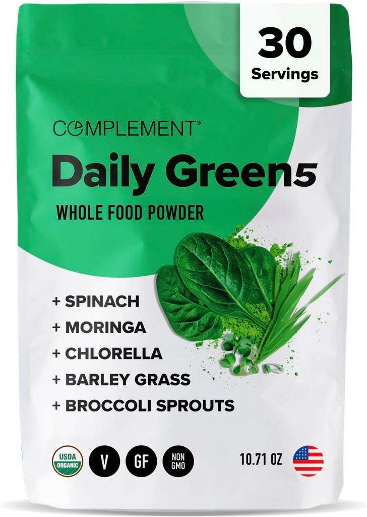 Täiendavad Daily Greens Pulber, Super Greens Pulber Superfood- Täistoidud, Orgaaniline Chlorella Pulber, Odra Grass Mahl Pulber, Broccoli Sprouts- Immune Support, Brain Health, Metal Detox- 30 Servings