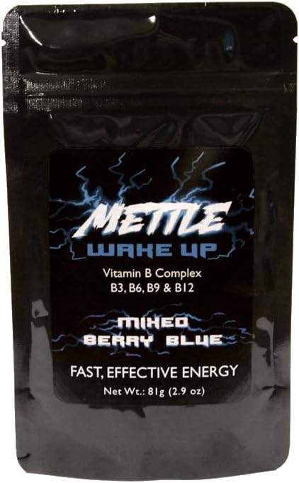 Energy Drink Powder - 25 Servings | Sugar Free | 200mg Caffeine - Mettle Energy Drink Mix (Mixed Berry Blue)
