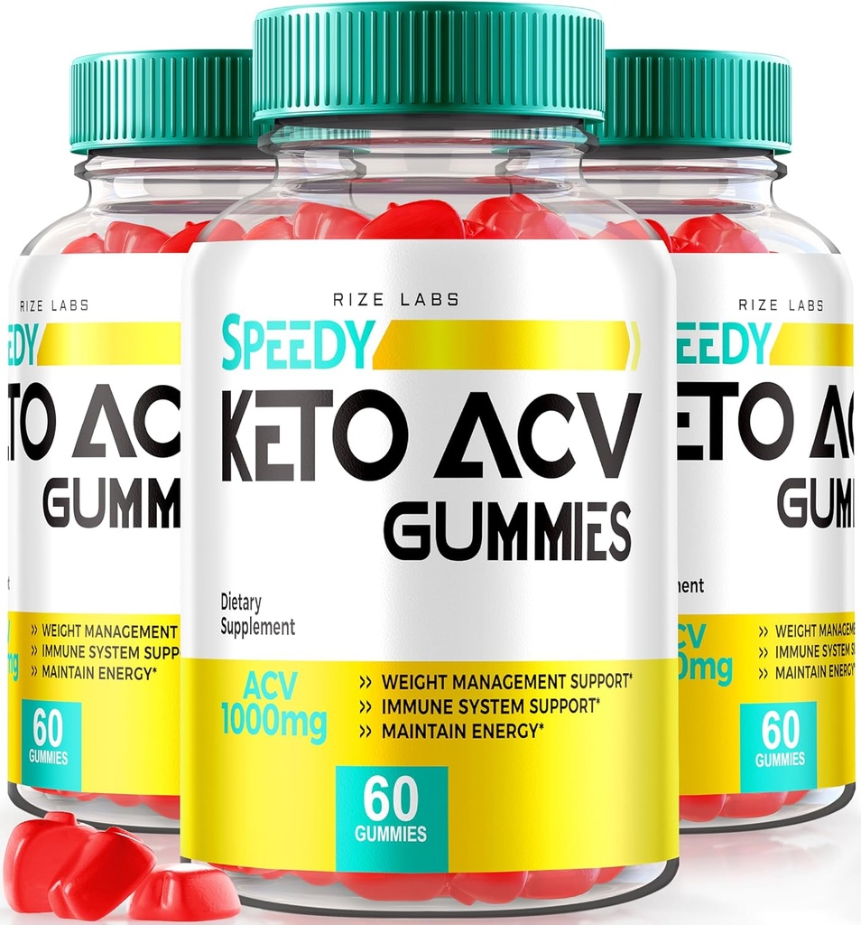 Rize labs - Speedy Extreme Keto Plus ACV Gummy täiustatud kaalulangus Apple Siidri äädika 2000mg täiendus (180 Gummies)