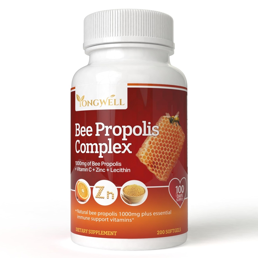 Super Bee Propolis Kompleks C-vitamiini, Tsink Ja Letsitiin (200 kapslit)