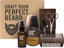 Iga mees Jack Beard Grooming Kit for Men - Sisaldab Sandalwood Beard Oil & Beard Balm, Beard Brush, Wooden Dual-side Comb, Trimming käärid ja Mustache Comb