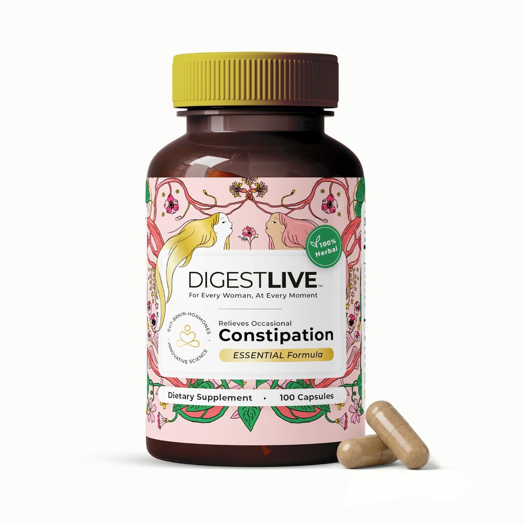 Lahtistuv, kõhukinnisuse leevendamine naistele - Stool Softener - 100% looduslik - 100 kapslit - naissoost koloonia puhastamine, detox - gaas ja puhumine - vegan, gluteeni ja GMO-vaba