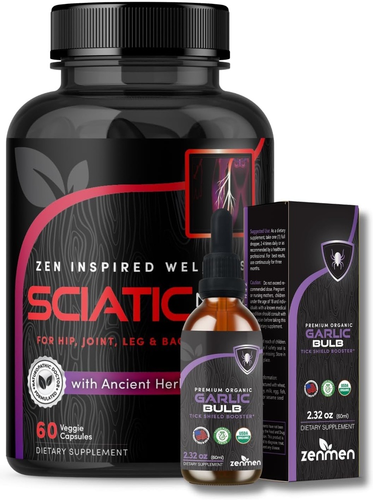Zenmeni küüslaugu tinktuur ja Sciatic Nerve Support Bund