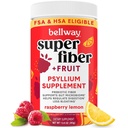 Bellway Super Fiber Pulber + Puuviljad, Suhkruvaba Orgaaniline Psyllium Husk Pulber Fiber Täiendus Regulaarsuse, Bloating Relief & Seedetrakti Tervis, Taimepõhine, Vaarika Lemon (50 Servings)