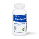 MAJOR Simethicone Gas Relief 80 mg - Flatulence, Bloating ja gaasirõhu abi - 100 närimistabletti (1 pakend)