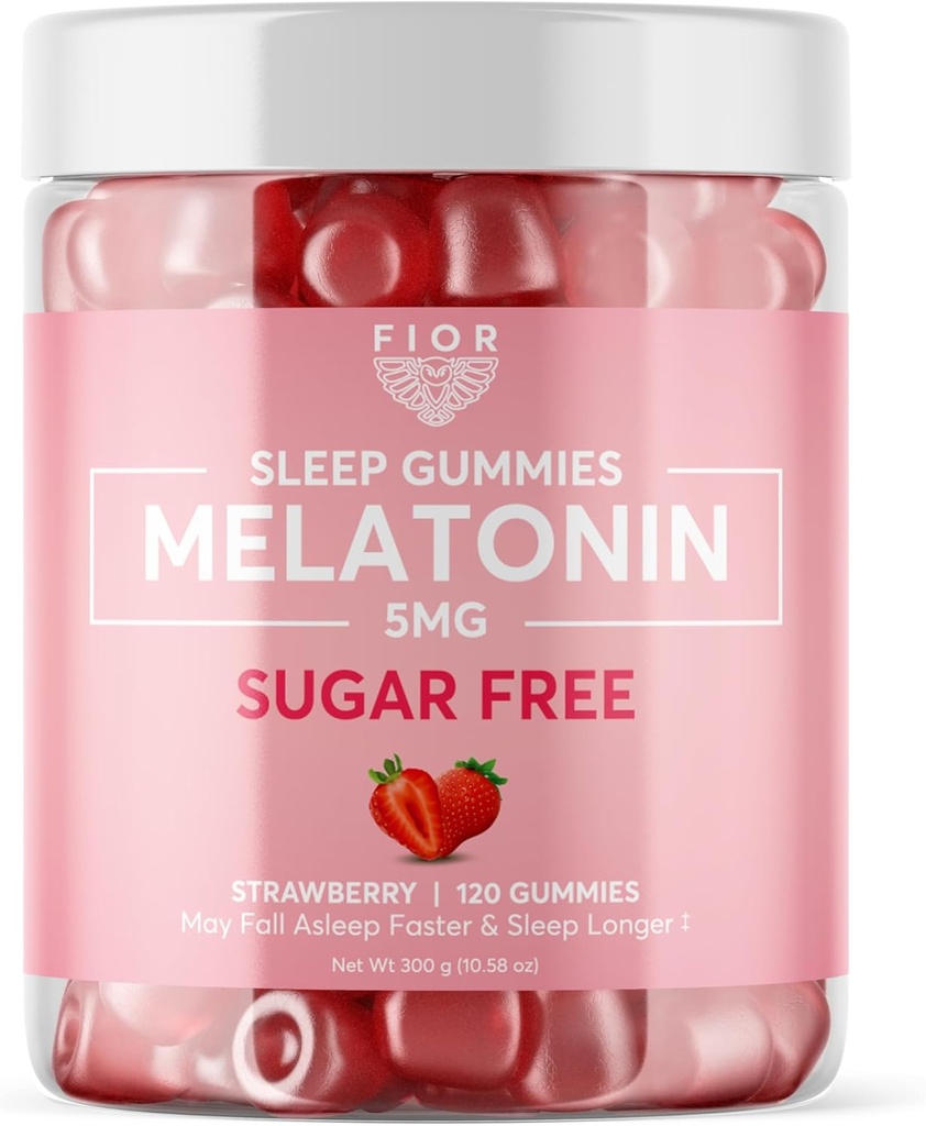 FIOR Melatoniin Gummies (Sugar Free Strawberry, 120)