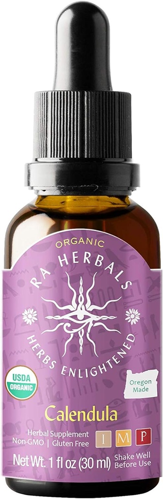 Ra Herbals Organic Calendula Vedelik ekstrakt - Detox Support - 1 fl oz