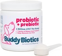 Buddy Biotics Probiootikum + Prebiootikum koertele - Gut Flora tervis, seedetrakti ja immuunsüsteemi tervis, kõhulahtisus ja sooletoetus - 5 miljardit CFU Scoopi kohta
