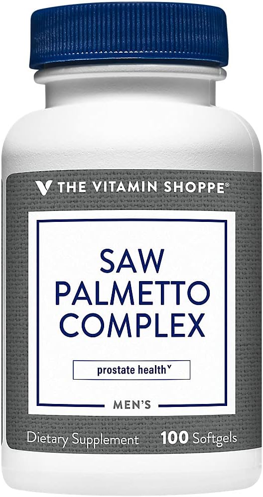 Saw Palmetto kompleks 160mg - eesnäärme tervise täiendus, kerge alla neelata pehmed (100 softgels) vitamiini Shoppe