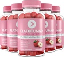 Flat Tummy Apple Siider Äädikas Gummies, 60 Count (5 Pack) - ACV Gummies, Detox, Support Gut Health - Vegan-Friendly, Non-GMO - Beet ja granaatõunad Superfood Powders, vitamiinid B6, B9 & B12