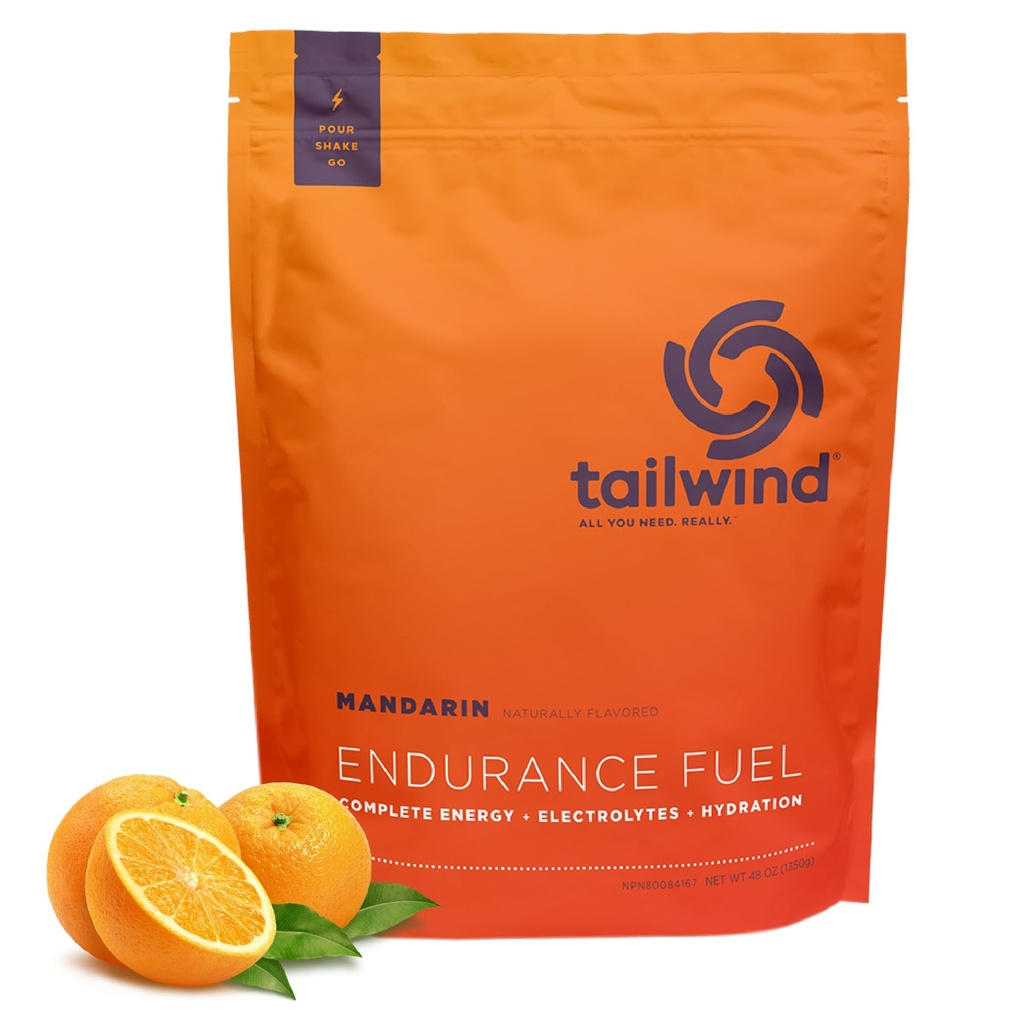 Tailwind Nutrition Endurance Kütus, Süsivesikud Ja Elektrolüüt Sport Jooge Segu Pulber, Gluteenivaba, Vegan, Mandariin, 50 Servings