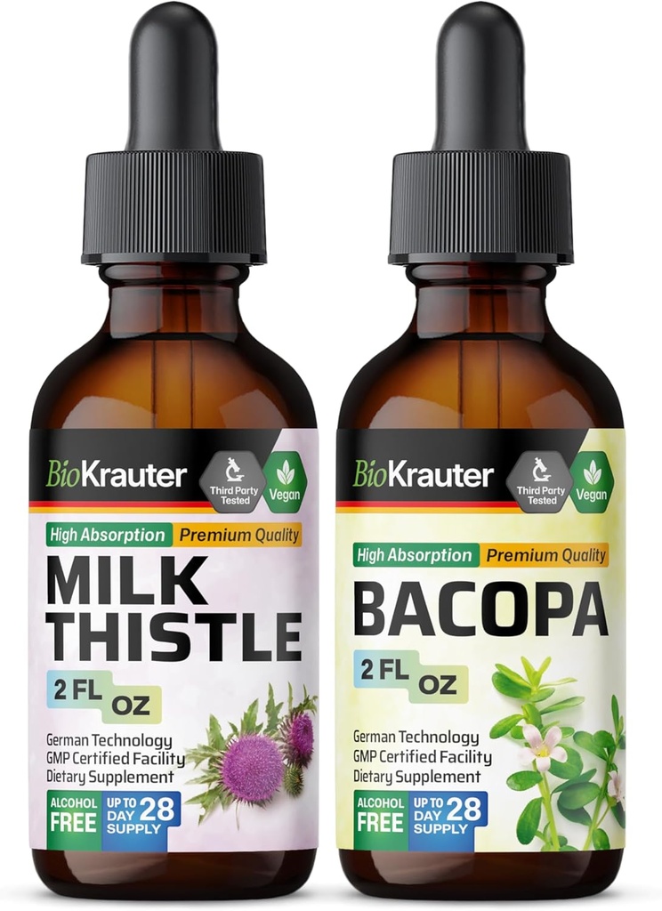 BIO KRAUTER Milk Thistle Tinktuur 2 Fl. Oz... Bacopa Tinktuur 2 Fl. Oz.