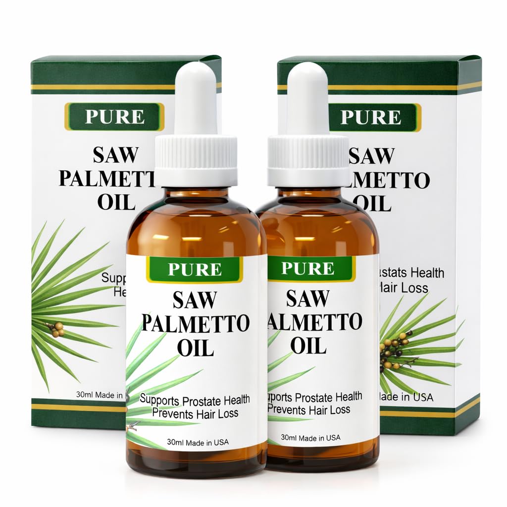 Pure Saw Palmetto Oil - 95-98% kontsentreeritud orgaaniline ekstrakt - Vedel Saw Palmetto meestele ja naistele - alternatiiv kapslitele ja pulbrile - 2 Fl Oz