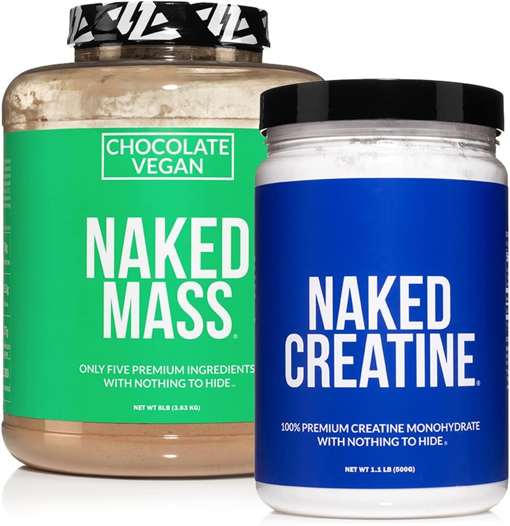 NAKED Soy-Free Protein Bundle: 8LB Chocolate Vegan Mass Creatine