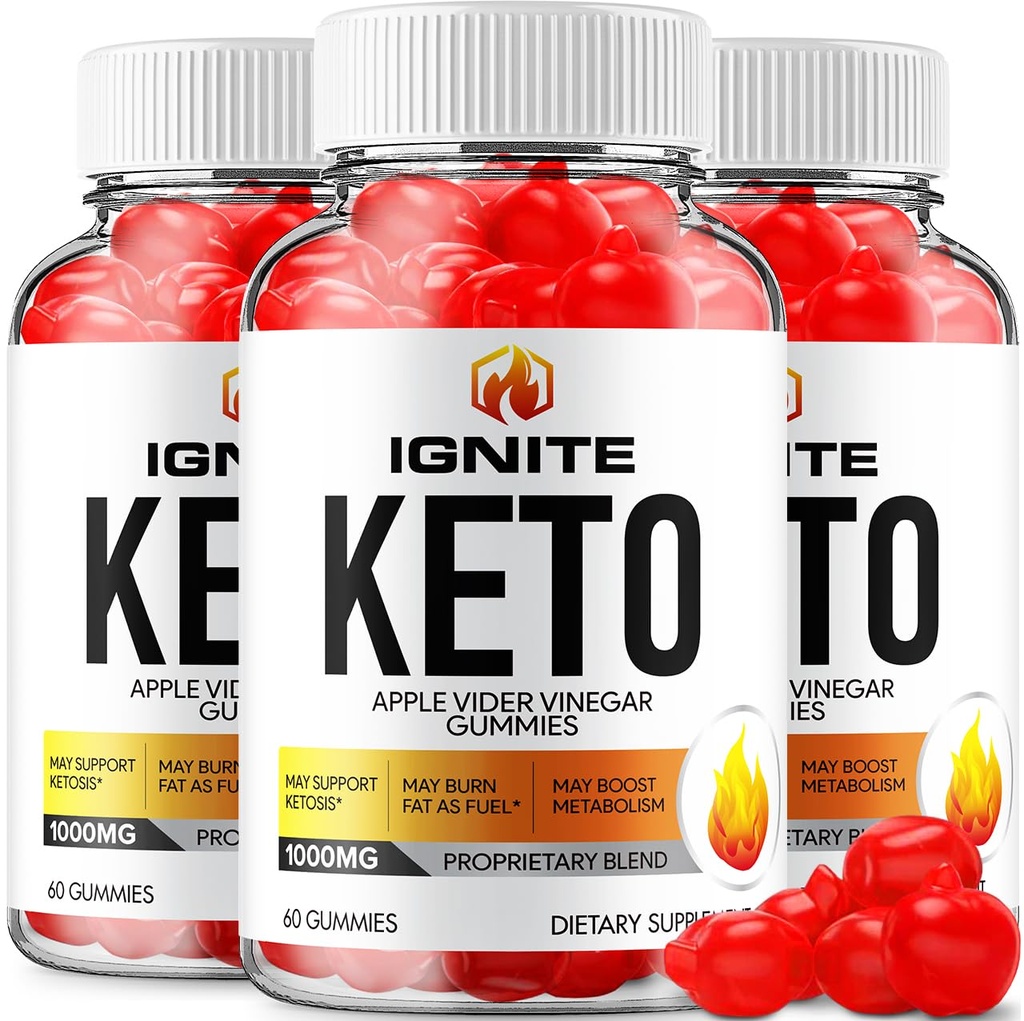 (3 Pack) Süüta Keto ACV Gummies - Advanced Formula Ignite Keto Plus ACV Gummies Apple Siider Äädikas Ignite ACV toidulisand (180 Gummies)