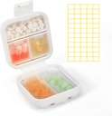 Dynippy Daily Pill Organizer 5 Kompartments Portable Niiskus Tõestus Väike Pill Juhtum Tasku Rahakott Travel Pill Box Portable Medicine Vitamiin Kalaõli Hoidja (valge)