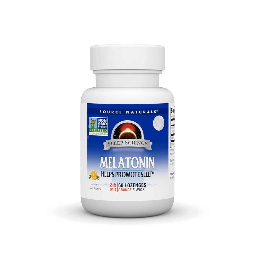 Allikas Looduslikud melatoniin 2,5 mg - 60 oranži maitsestatud lozenges