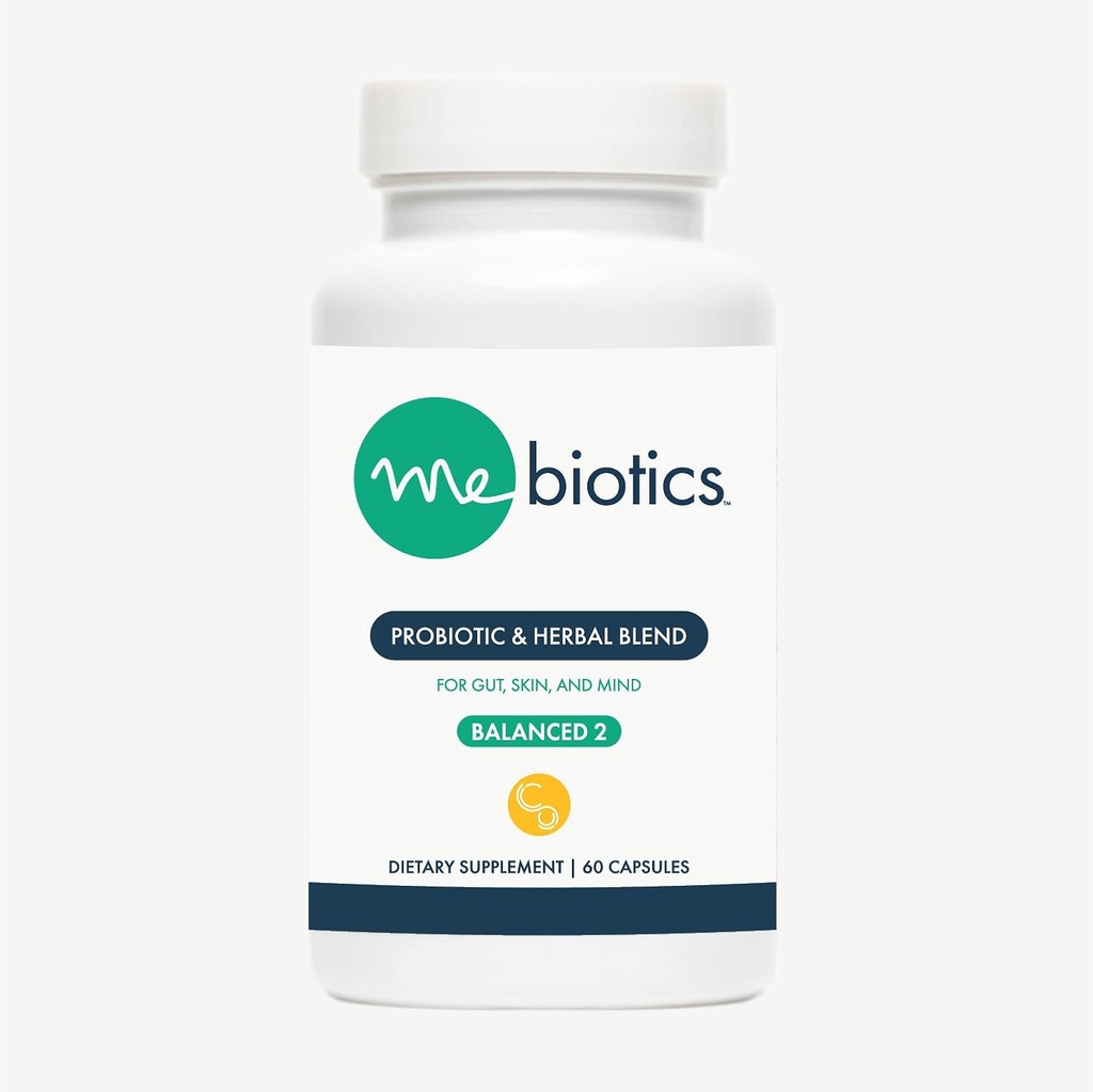 Mikrobiome Labs Mebiootikumid Probiootikumid Ja Taimsed Täiendus Tasakaalustatud 2 - Bacillus Subtilis & Sidrun Balm Naha + Soolestiku Tervis - Suukaudsed Probiootikumid Soolestiku, Meele Ja Naha Toetamiseks (60 Count)