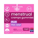 Menstruaalkrampide periood Gummies True Roots | PMS Support Supplement for Women | Healthy Flow | Flo PMS Menstruaaltsükli leevendamine, krambid ja Bloating | Vegan & Natural Maitsed | 60 Count