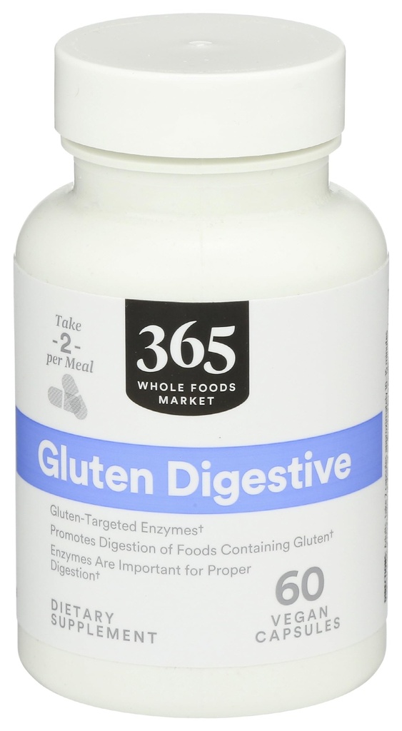 365 poolt kogu toiduturg, ensüümid Gluteen Digestive, 60 Count