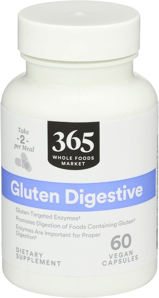 365 poolt kogu toiduturg, ensüümid Gluteen Digestive, 60 Count