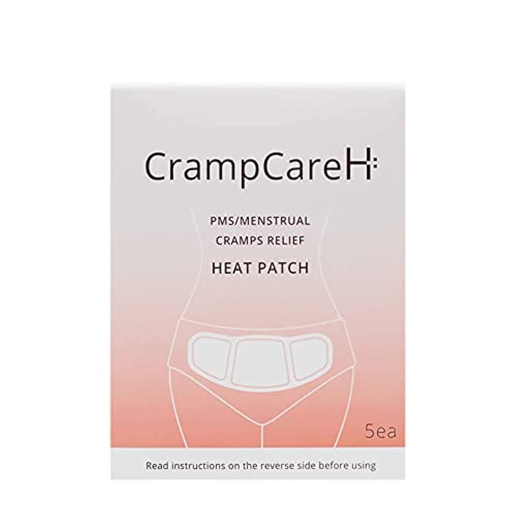(5 Patches) CrampCareH PMS / sentraalne krambid Relief Heat Patch Wide Wings, FDA registreeritud