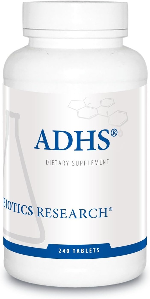 Biotics Research ADHS Adrenal Support, toetab normaalset kortisooli taset, antioksüdantide toetust, rohkem energiat, tervislikke vastuseid 240 tabletti