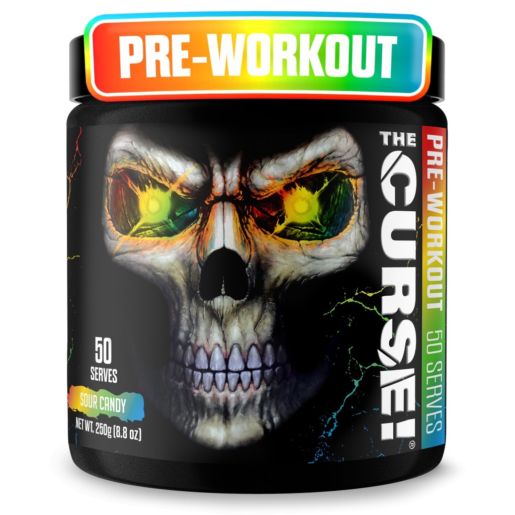 JNX Sports needus! Pre Workout pulber meestele ja naistele, kofeiin, beeta-alaniin, kreatin, L-tsitrulliin, 50 serveerimist, hapukommi maitse - Boost Energy, tugevus ja fookus