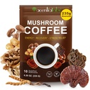 Seenekohv (235 g supersuurus), 10 supertoidu seeni segu energia, taastamise ja fookuse jaoks, orgaaniline kiirkohvipulber koos Lõvi Mane, Reishi, Chaga, Cordyceps, 8.28 OZ